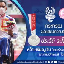 กระทรวง พม. แสดงความยินดี 2 นักวีลแชร์เรซซิ่งทีมชาติไทยคว้าเหรียญ  “พาราลิมปิกเกมส์ โตเกียว2020”