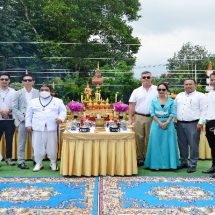 บริษัท เคพีพีเอ็ม โกลบอล รับเบอร์  ทำพิธีตั้งหอเทวดา-พิธีบวงสรวงองค์แม่นาคี